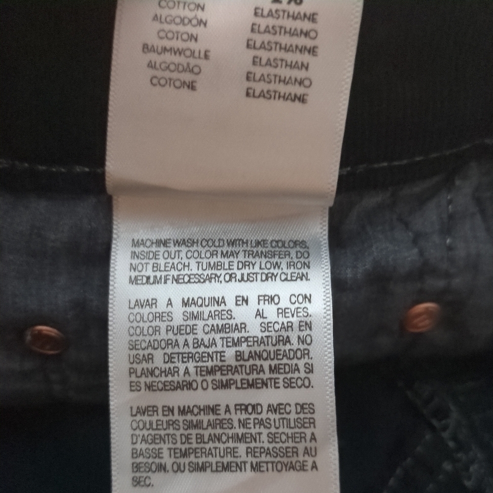 Mother "The Dropout" Corduroy Jeans In Deep Blue Size 25 - Picture 9 of 11